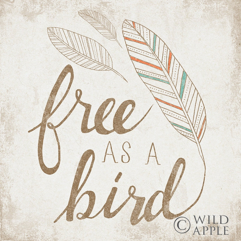 Reproduction of Free as a Bird Beige by Laura Marshall - Wall Decor Art
