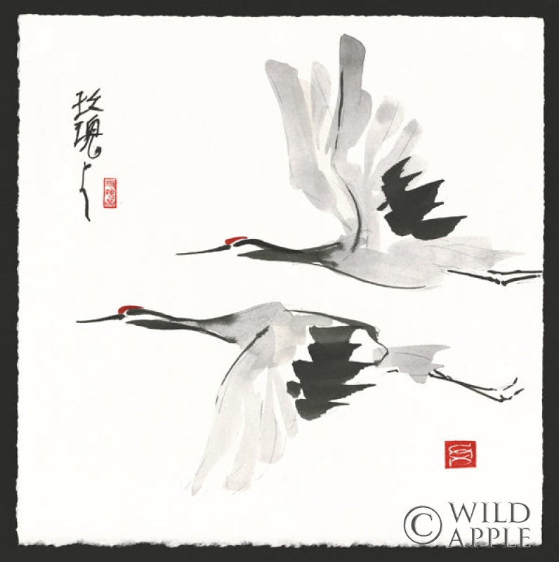 Reproduction of Zen Crane I by Chris Paschke - Wall Decor Art
