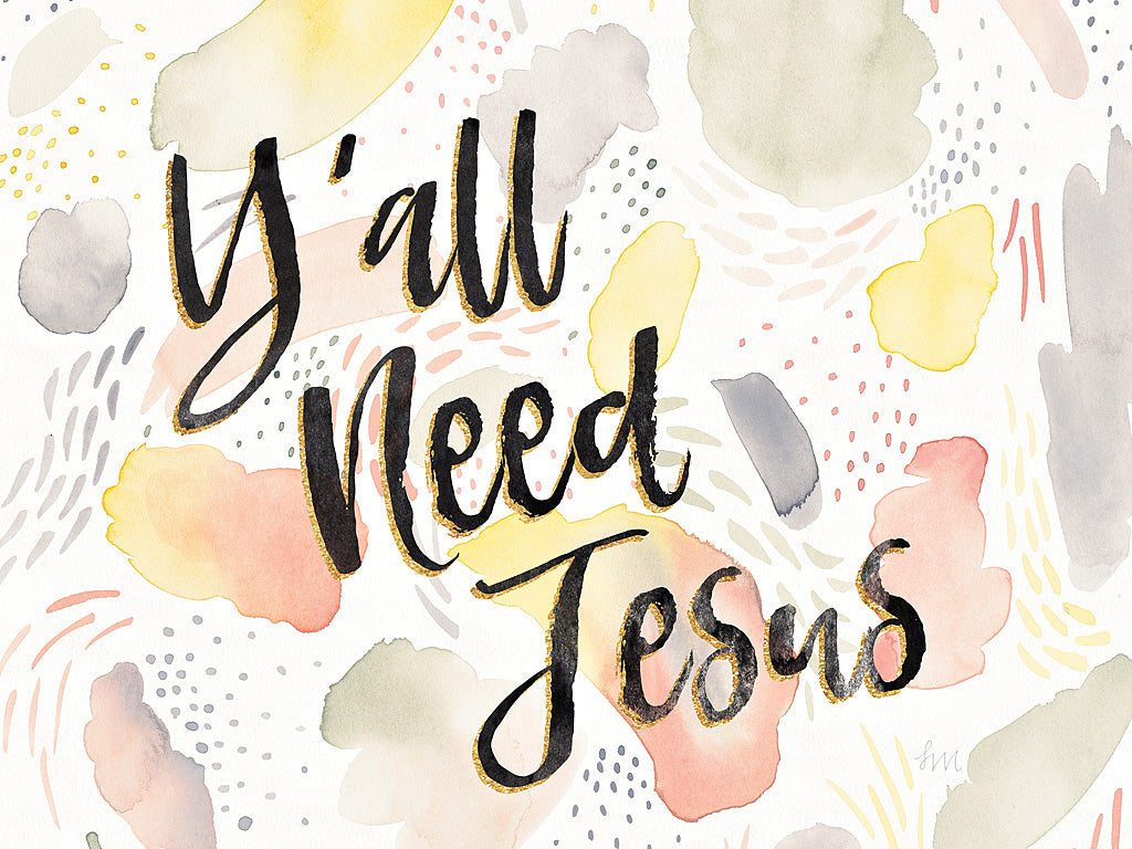 Reproduction of Meadow Breeze VII Yall Need Jesus by Laura Marshall - Wall Decor Art
