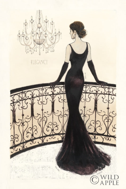Reproduction of La Belle Noir Original by Emily Adams - Wall Decor Art