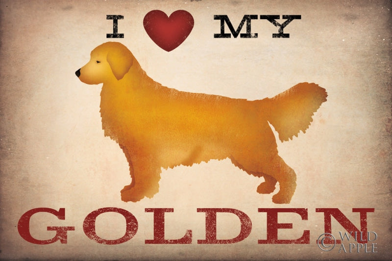 Reproduction of Golden Dog at Show Love III by Ryan Fowler - Wall Decor Art