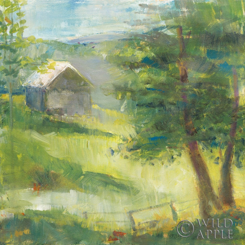 Reproduction of Gray Barn by Sue Schlabach - Wall Decor Art