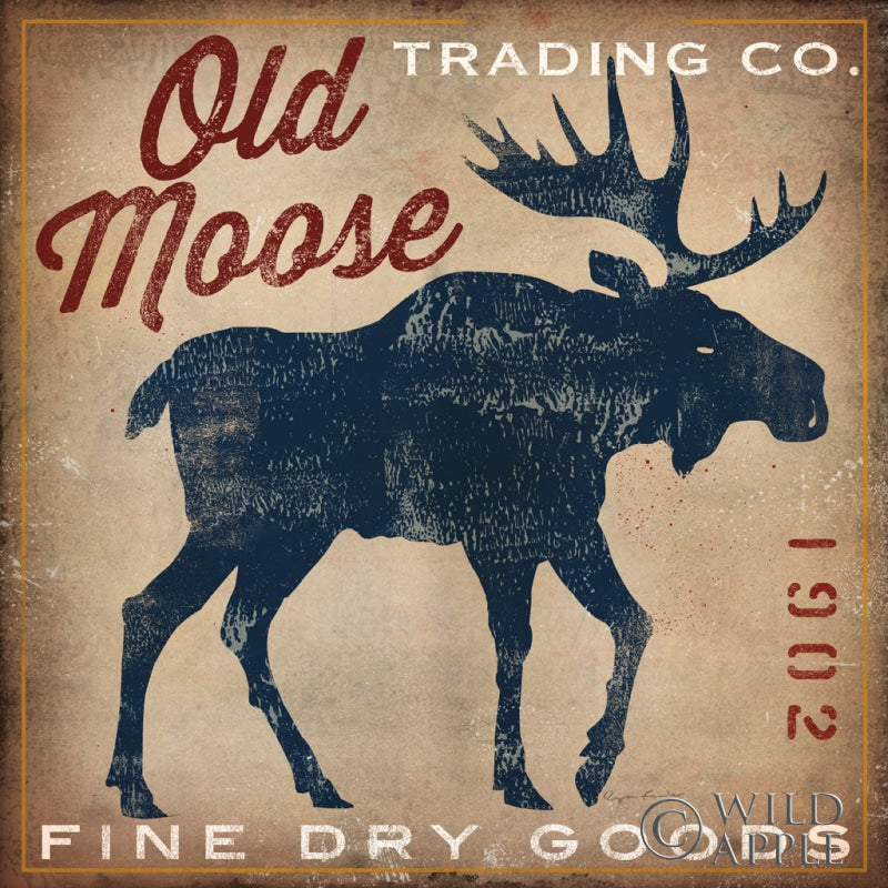 Reproduction of Old Moose Trading Co Tan - Dry Goods by Ryan Fowler - Wall Decor Art