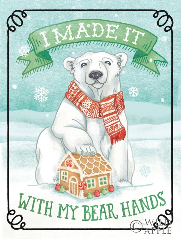 Reproduction of Polar Friends III Black Border by Mary Urban - Wall Decor Art