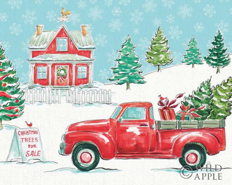 Reproduction of Christmas in the Country II Crop by Daphne Brissonnet - Wall Decor Art