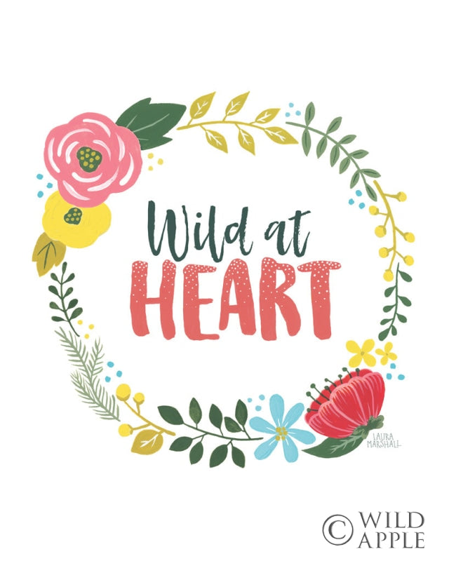 Reproduction of Wildflower Daydreams IV v2 on White by Laura Marshall - Wall Decor Art