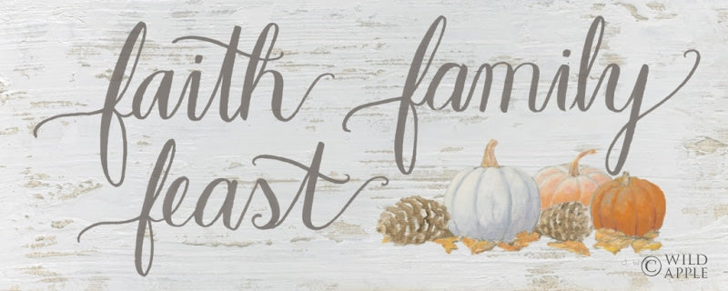 Reproduction of Beautiful Bounty Sign III Script by James Wiens - Wall Decor Art