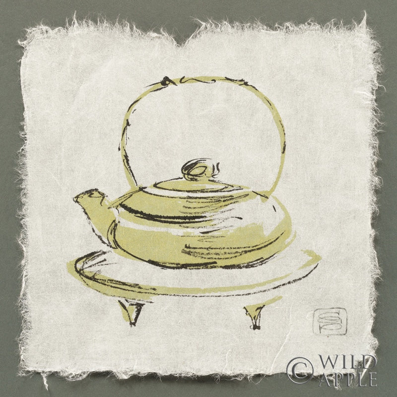 Reproduction of Green Teapot by Chris Paschke - Wall Decor Art