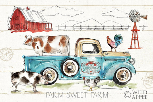 Reproduction of Down on the Farm I by Anne Tavoletti - Wall Decor Art