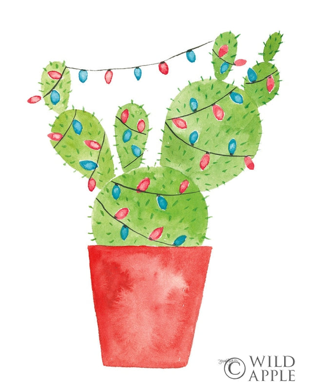 Reproduction of A Very Cactus Christmas III by Jenaya Jackson - Wall Decor Art