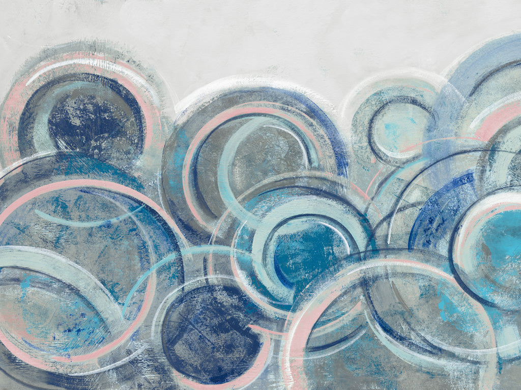 Reproduction of Variation Blue Grey Pink Crop by Silvia Vassileva - Wall Decor Art