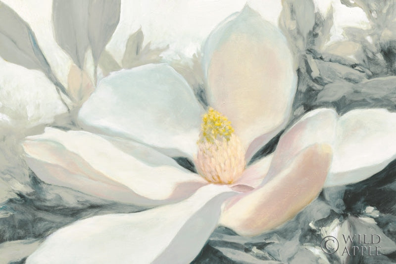 Reproduction of Majestic Magnolia Green Gray Crop by Julia Purinton - Wall Decor Art