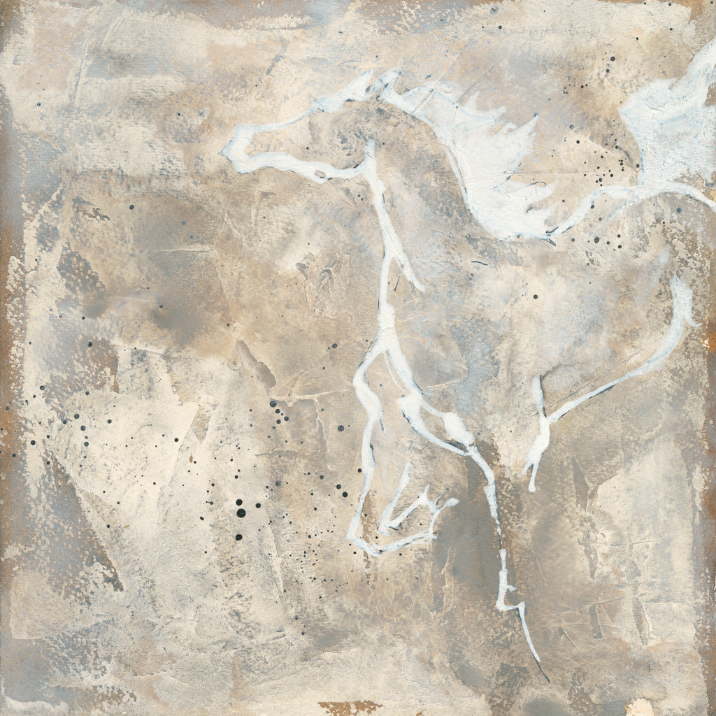 Reproduction of White Horse II by Chris Paschke - Wall Decor Art