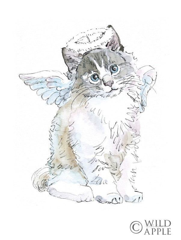 Reproduction of Christmas Kitties I by Beth Grove - Wall Decor Art