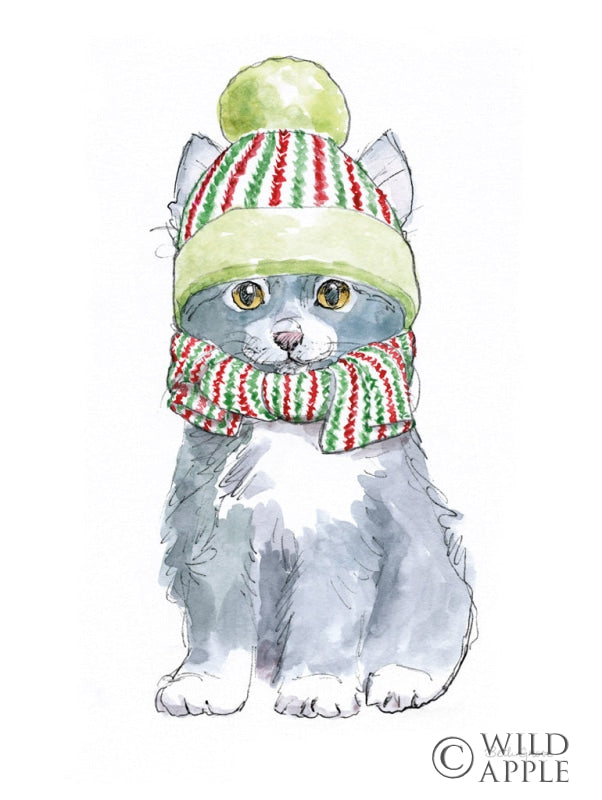 Reproduction of Christmas Kitties II by Beth Grove - Wall Decor Art