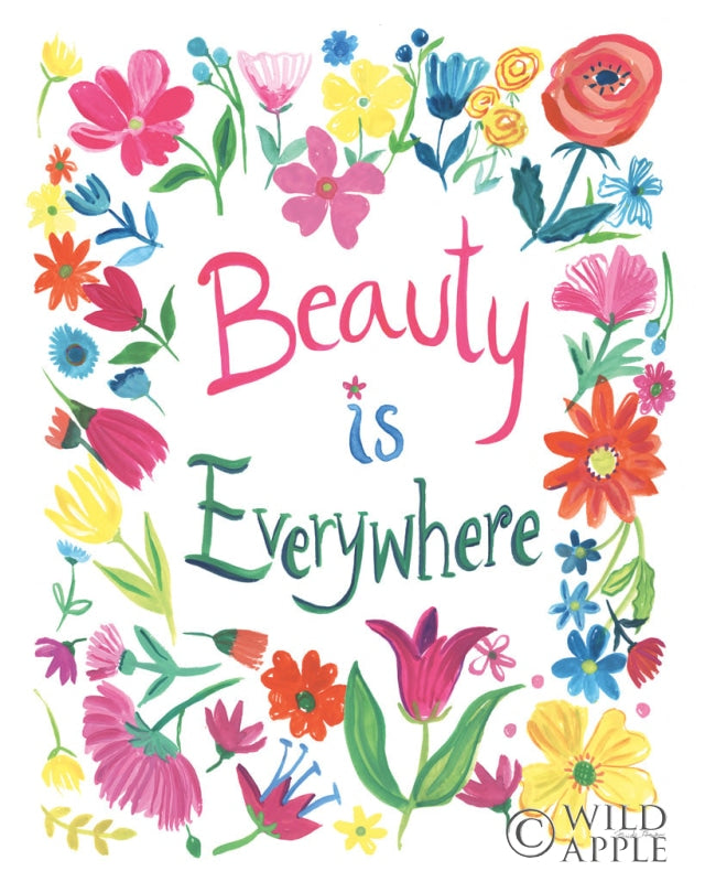 Reproduction of Floral Quote III by Farida Zaman - Wall Decor Art