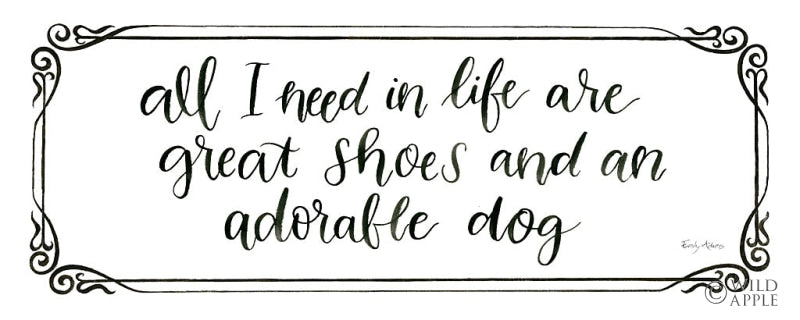 Reproduction of Furry Fashion Friends VI by Emily Adams - Wall Decor Art