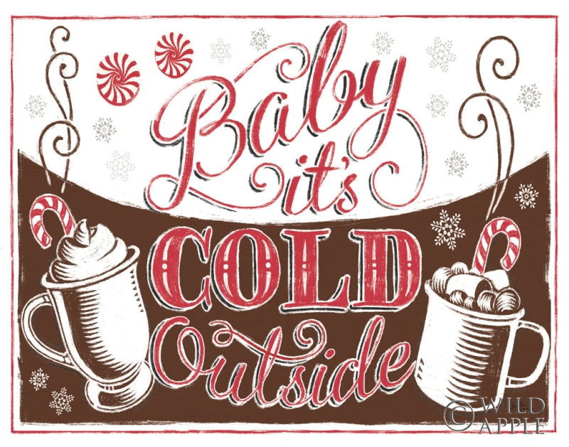 Reproduction of Merry Little Christmas I Brown by Janelle Penner - Wall Decor Art