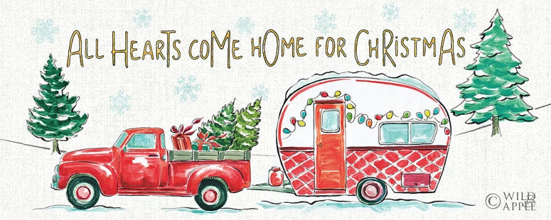 Reproduction of Christmas in the Country VIII All Hearts by Daphne Brissonnet - Wall Decor Art