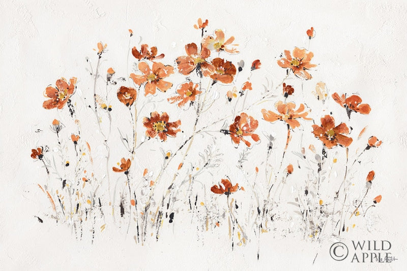 Reproduction of Wildflowers I Orange by Lisa Audit - Wall Decor Art