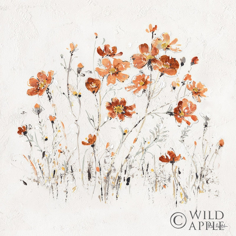 Reproduction of Wildflowers II Orange by Lisa Audit - Wall Decor Art