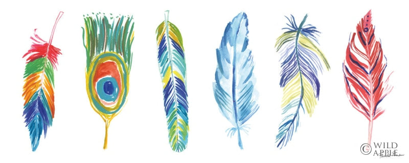 Reproduction of Rainbow Feathers I by Farida Zaman - Wall Decor Art