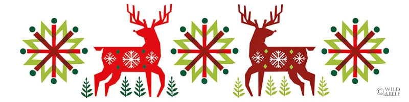 Reproduction of Geometric Holiday Reindeer III by Michael Mullan - Wall Decor Art