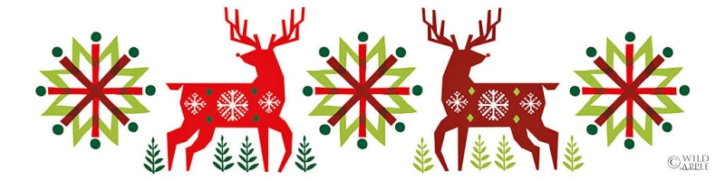 Reproduction of Geometric Holiday Reindeer III by Michael Mullan - Wall Decor Art