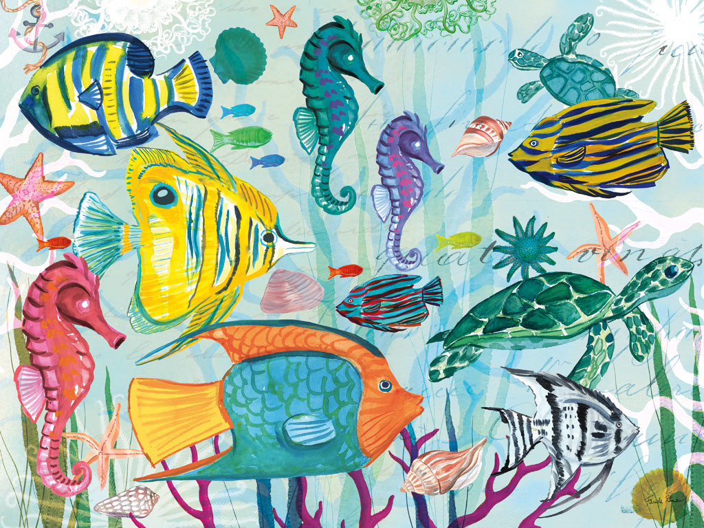 Reproduction of Tropical Underwater V by Farida Zaman - Wall Decor Art