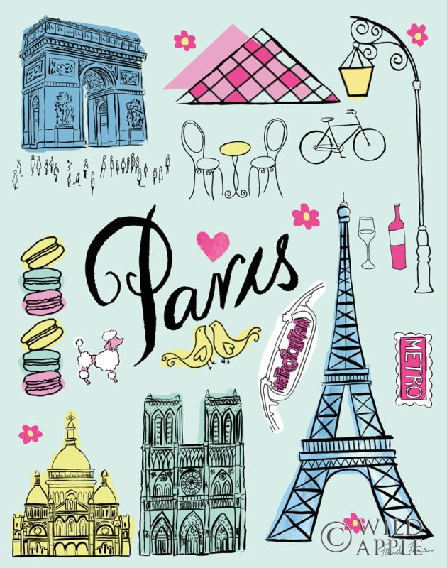 Reproduction of Travel Paris by Farida Zaman - Wall Decor Art