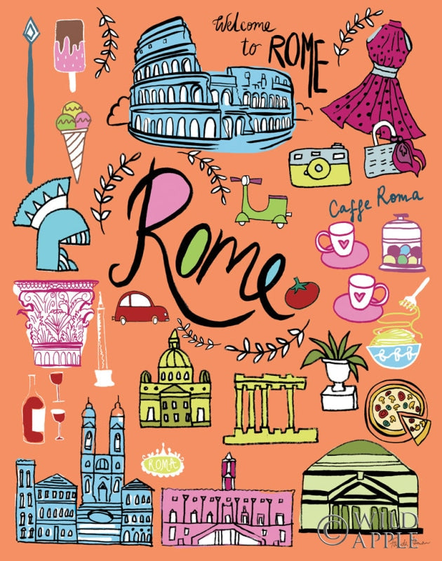 Reproduction of Travel Rome by Farida Zaman - Wall Decor Art
