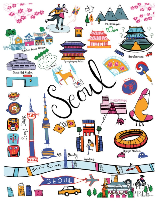 Reproduction of Travel Seoul by Farida Zaman - Wall Decor Art