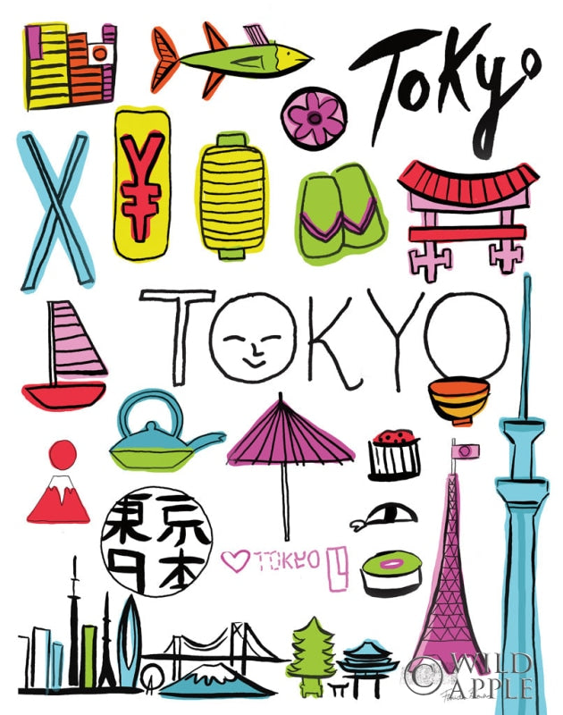 Reproduction of Travel Tokyo by Farida Zaman - Wall Decor Art