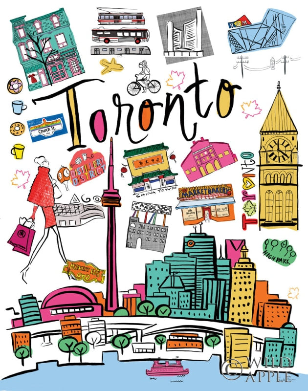 Reproduction of Travel Toronto by Farida Zaman - Wall Decor Art