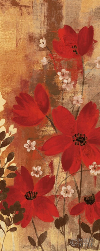 Reproduction of Floral Symphony Red I Crop by Silvia Vassileva - Wall Decor Art