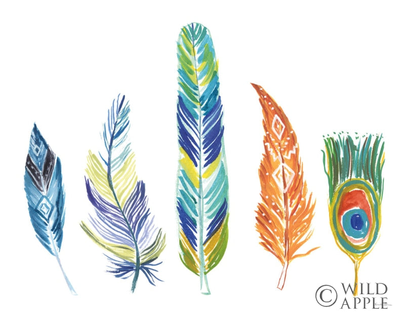 Reproduction of Rainbow Feathers III by Farida Zaman - Wall Decor Art