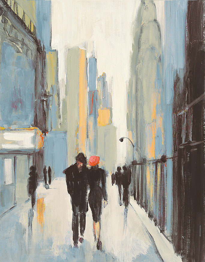 Reproduction of City Stroll Blue by Julia Purinton - Wall Decor Art