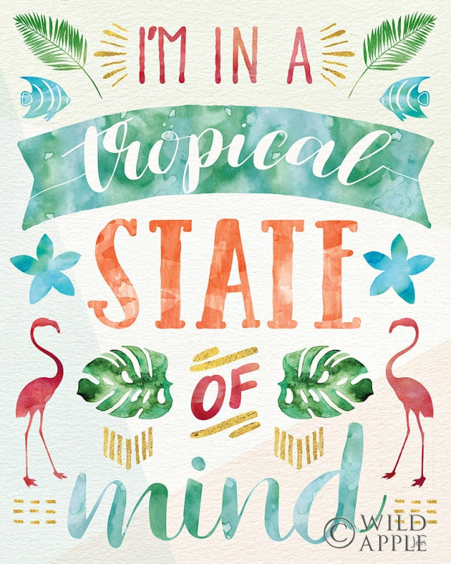 Reproduction of Words of Paradise II by Jess Aiken - Wall Decor Art