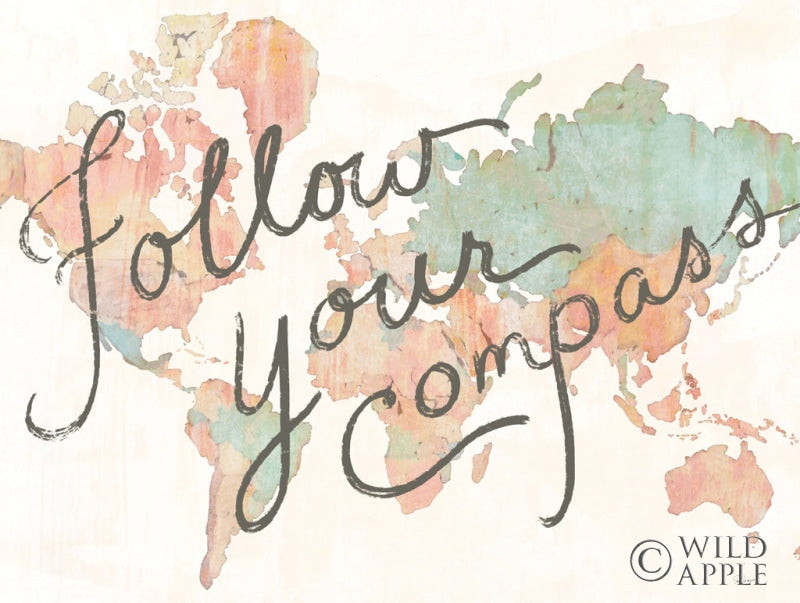 Reproduction of Across the World v2 Crop by Sue Schlabach - Wall Decor Art