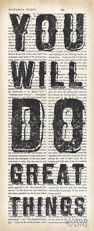 Reproduction of You Will do Great Things Engraver by Moira Hershey - Wall Decor Art