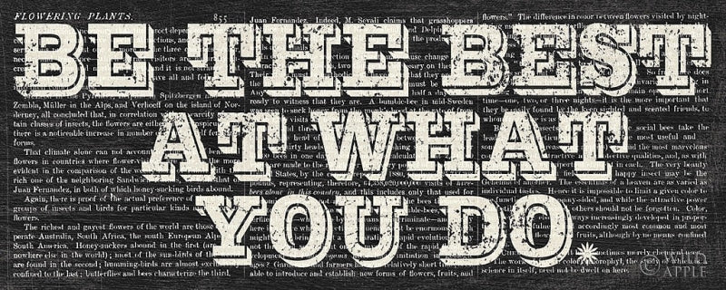 Reproduction of Be the Best Floral Chalk Panel by Moira Hershey - Wall Decor Art