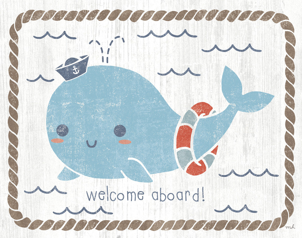 Reproduction of Nautical Friends Whale of a Time by Moira Hershey - Wall Decor Art