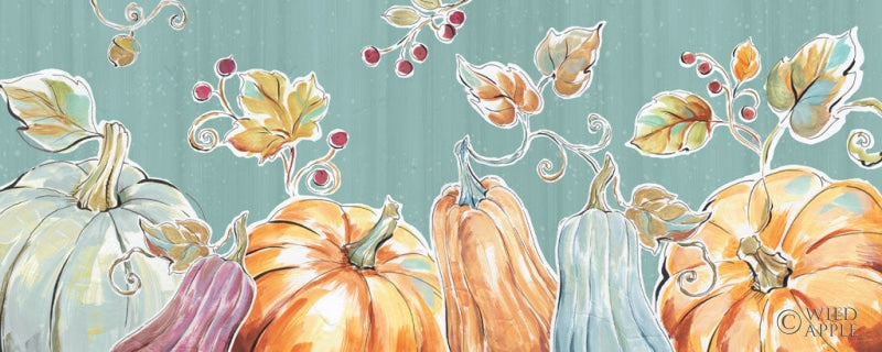 Reproduction of Pumpkin Patch IX by Daphne Brissonnet - Wall Decor Art
