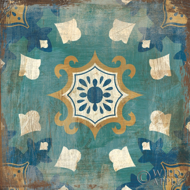 Reproduction of Moroccan Tiles Blue III by Cleonique Hilsaca - Wall Decor Art