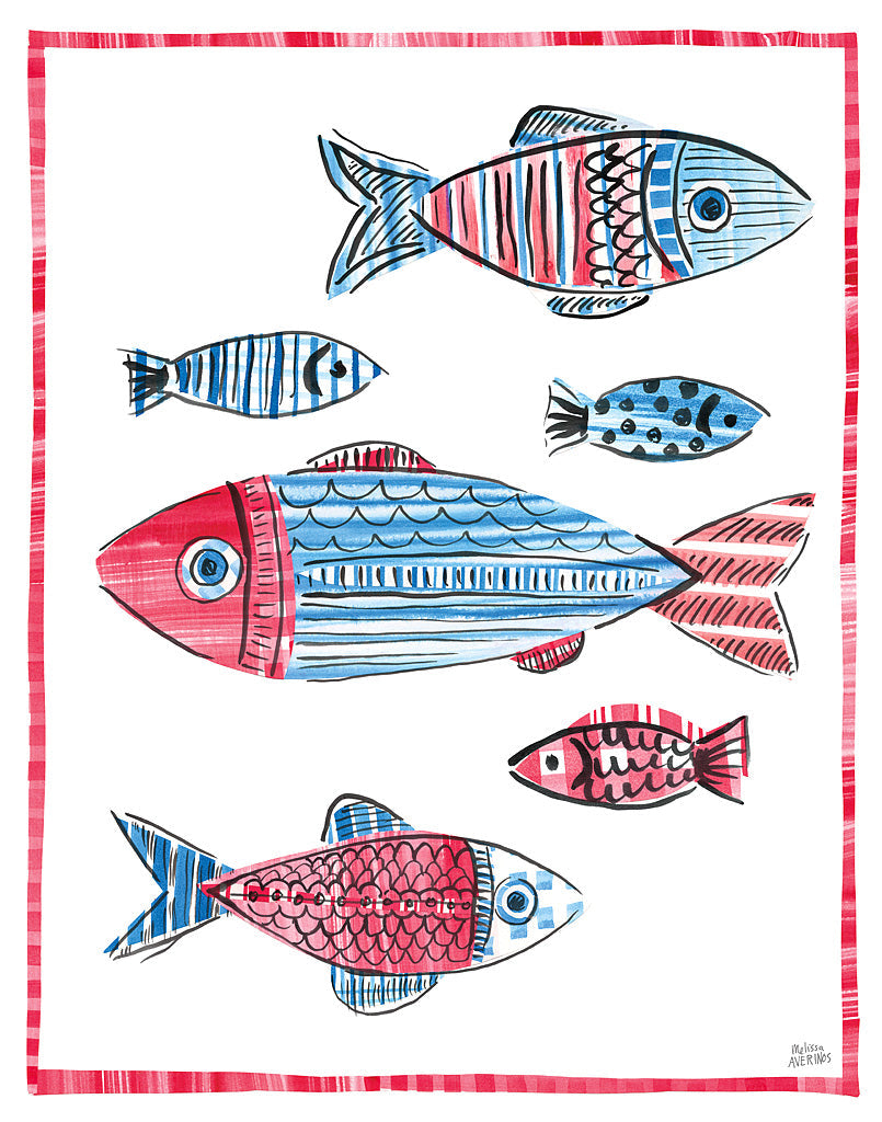 Reproduction of Coastal Americana I by Melissa Averinos - Wall Decor Art