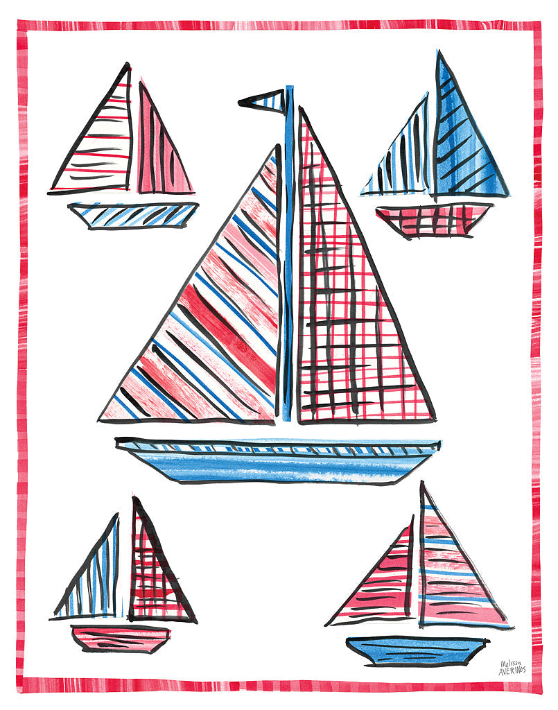 Reproduction of Coastal Americana IV by Melissa Averinos - Wall Decor Art