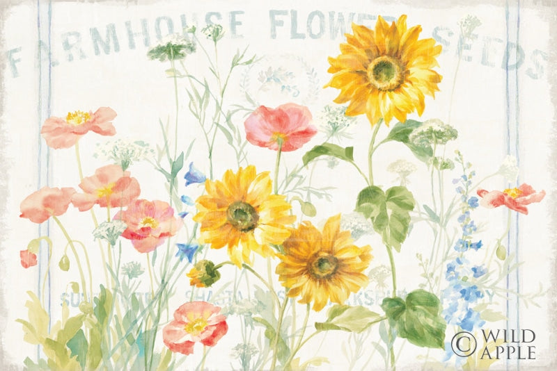 Reproduction of Floursack Florals I by Danhui Nai - Wall Decor Art
