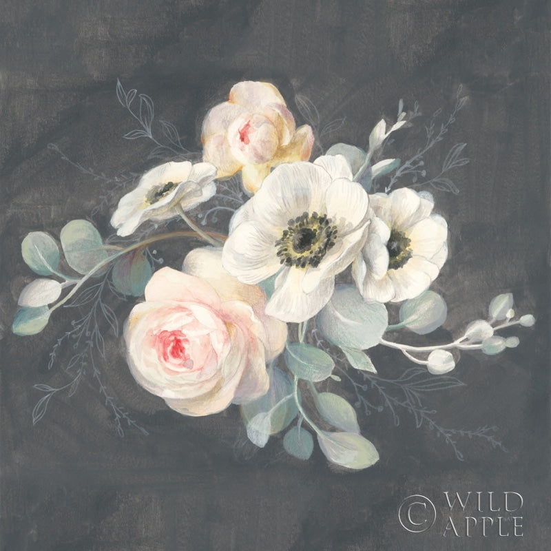 Reproduction of Roses and Anemones Square by Danhui Nai - Wall Decor Art