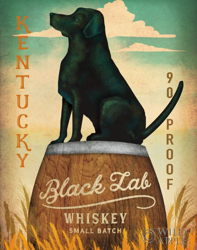 Reproduction of Black Lab Whiskey Kentucky Crop by Ryan Fowler - Wall Decor Art