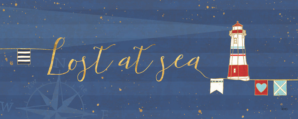 Reproduction of Underlined Nautical V by Veronique Charron - Wall Decor Art